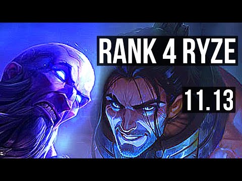 RYZE vs SYLAS (MID) | Rank 4 Ryze, 8/1/3 | KR Challenger | v11.13