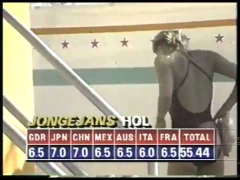 Olympics - 1984 - L A Games - Diving - Womens Springboard Prelims - Dive 9 - HOL Daphne Jongejans