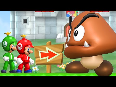 New Super Mario Bros Wii - 100% Walkthrough - World 1