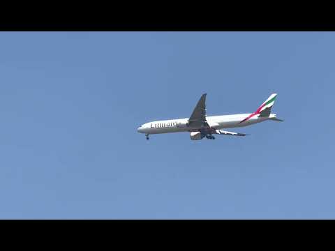 Emirates Boeing 777 -300ER landing at Kenneth Kaunda International Airport- Lusaka Zambia 