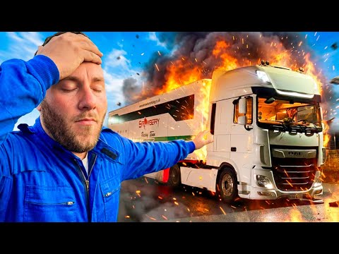 Motorsport Truck CAUGHT FIRE on the Spain–UK Run… TOTAL CHAOS  with Borders and Border force UK !