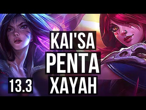 KAI'SA & Lux vs XAYAH & Swain (ADC) | Penta, Legendary, 25/4/5, 1.1M mastery | TR Master | 13.3