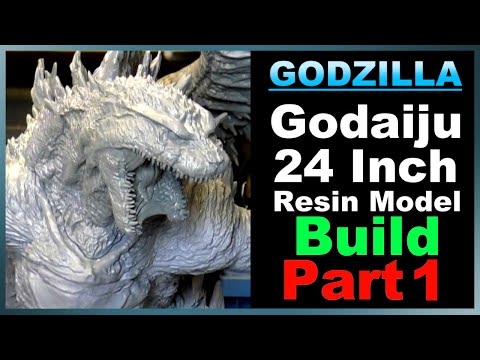 Godzilla Godaiju 24 inch Tall Resin Model Build Part 1