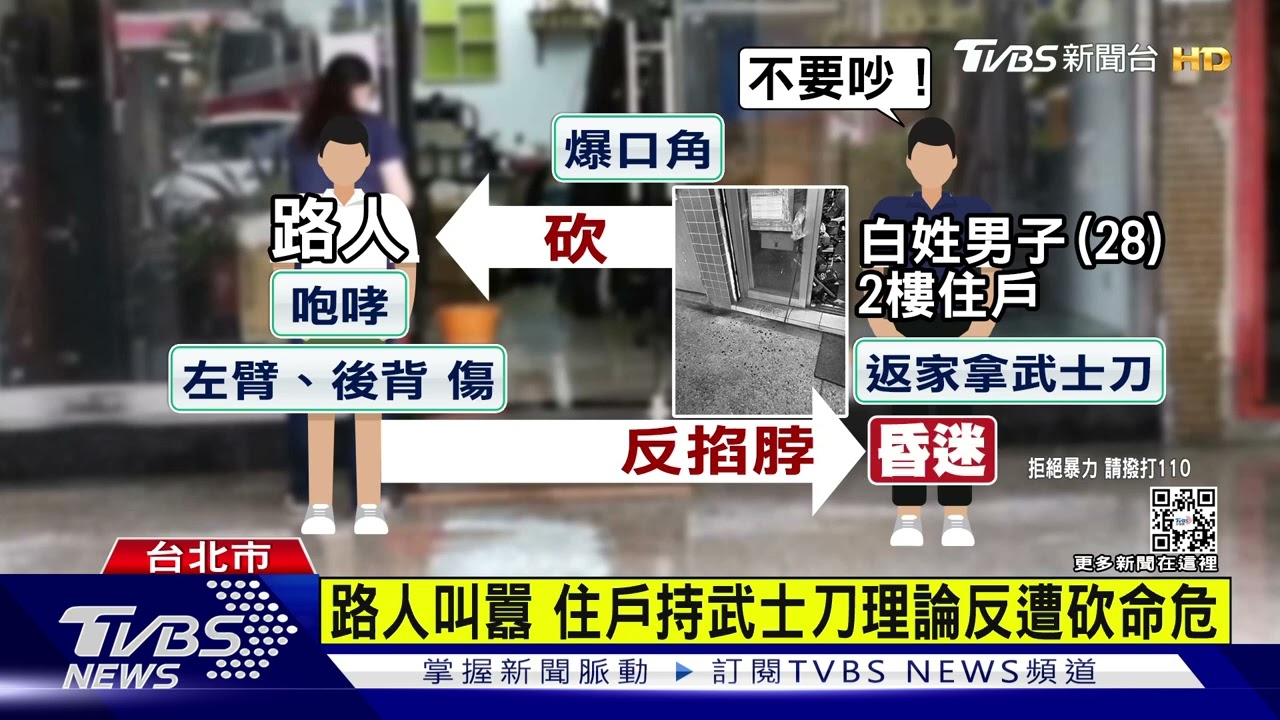 路人叫囂 住戶持武士刀理論反遭砍命危
