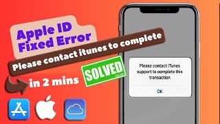 Create Apple ID Fixed Error Please contact itunes to complete ) ✅ New Method ✅ (2024)