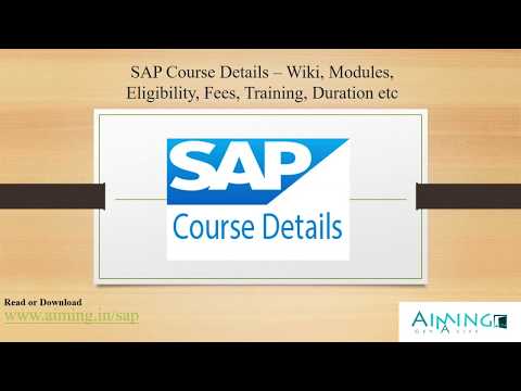 SAP Course Details – Eligibility, Duration, Age Limit, Fee, Syllabus ...
