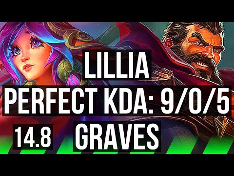 LILLIA vs GRAVES (JGL) | 9/0/5, Legendary | TR Master | 14.8