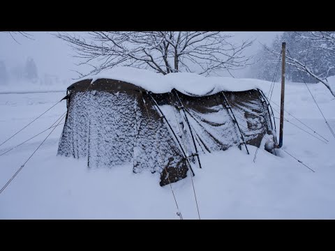 Heavy Snowfall Solo Camping | Ep.7