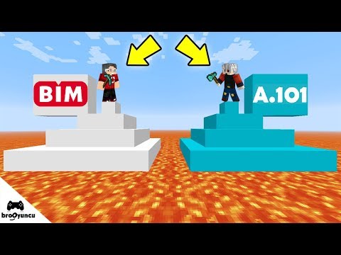 MİNECRAFT BİM VS A101 PİRAMİT YAPISI ŞANS BLOKLARI KAPIŞMASI