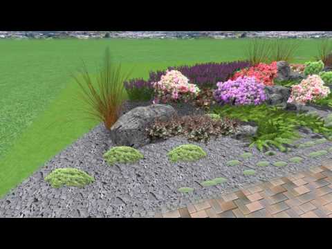 Koncepce zahrady ve stylu Horské scenérie