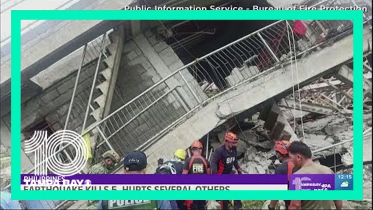 Strong quake kills 5 and injures dozens in northern Philippines