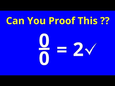 How To Proof That 0/0=2 | Viral Math Trick | Breaking The Rules Of Mathematics | Fun Mathematics