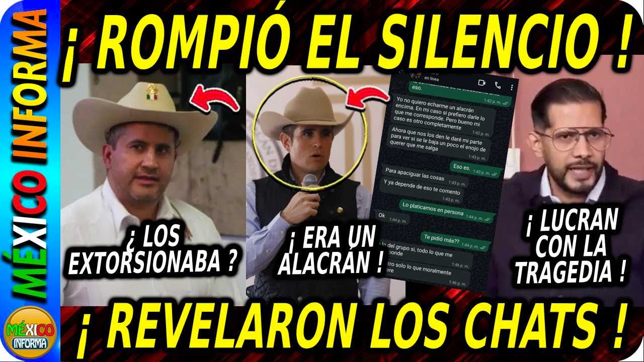 EX DIPUTADO DEL SOMBREO ROMPE EL SILENCIA: LUCRAN CON LA TRAGEDIA. EXHIBIÓ LOS CHATS.