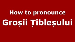 How to pronounce Groșii Țibleșului