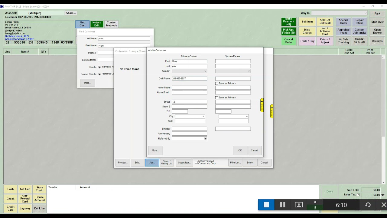 POS Basics - Customers