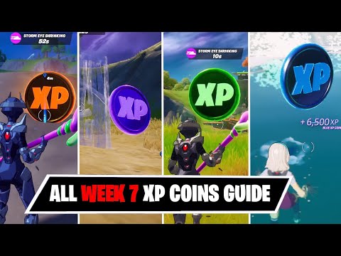 *NEW* All Week 7 XP Coins location guide (Gold,Purple,Blue,Green) [Chapter 2 season 5]