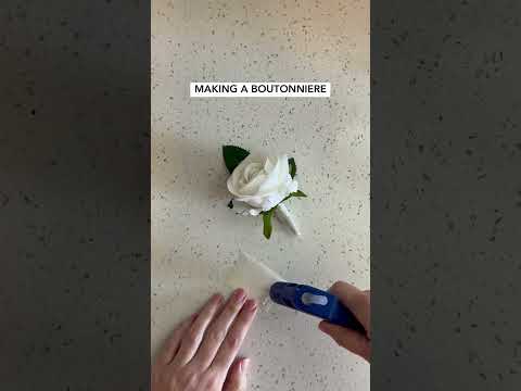 How To Make a Boutonniere | Faux Flowers #fauxflowers #wedding #weddingflowers