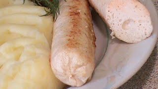Смотреть онлайн Рецепт домашних сосисок из фарша куриного филе