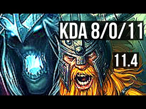 KARTHUS vs OLAF (JUNGLE) | 8/0/11, Legendary, 500+ games | EUW Diamond | v11.4