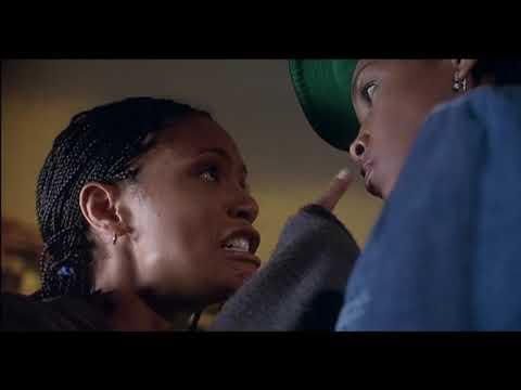 Trailer montage: masks, money bags, and the freeway chase — the film’s musical pressure points