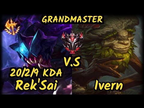 ONE 4LaN (REK'SAI) vs IVERN - 20/2/9 KDA JUNGLE GAMEPLAY - BR Ranked GRANDMASTER