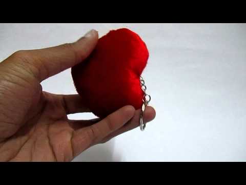 Love Heart Shape Key chain - Red Color Keychain - Light & Music