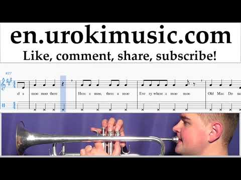 How to Play Trumpet Old MacDonald - Had a Farm Tabs Part#2 um-b352