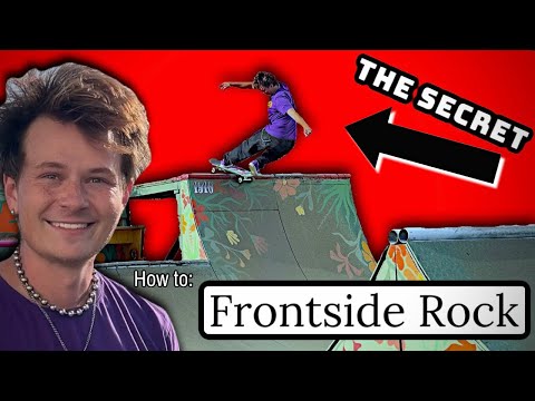 FRONTSIDE ROCK N ROLL on a skateboard the EASIEST way!!! (The secret)