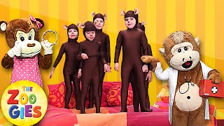 The Zoogies - 5 Little Monkeys Jumping On The Bed | #ZouzouniaTV Nursery Rhymes
