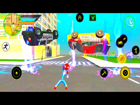 Spider Stickman Rope Hero Robot City Crime Simulator Game 2022