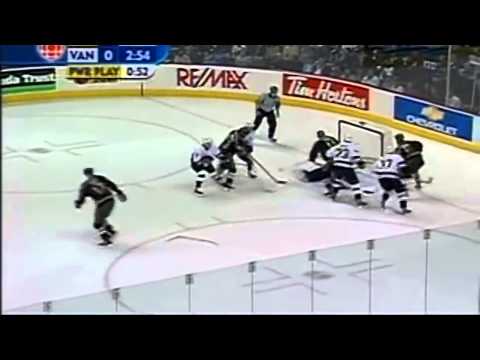Sergei Zholtok goal 2003 WCSF Canucks vs Wild Game 1
