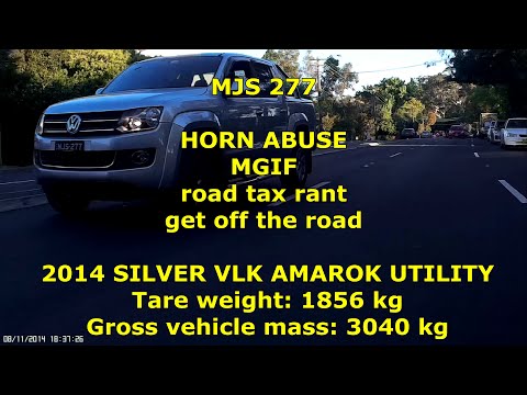 MJS277 MGIF horn abuse road rego rant get off the road