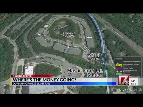 Where did money go for the cancelled Durham-Orange Light Project?