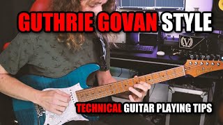 Video thumbnail for How to play like Guthrie Govan -  7 Guitar Concepts for Technique by Sam Bell Guitar