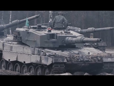 Leopard 2A4 main battle tank (MBT) in action #military #army