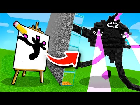 Trolleé a Mi AMIGO en Batalla de MOBS DIBUJADOS 😲🎨 MINECRAFT