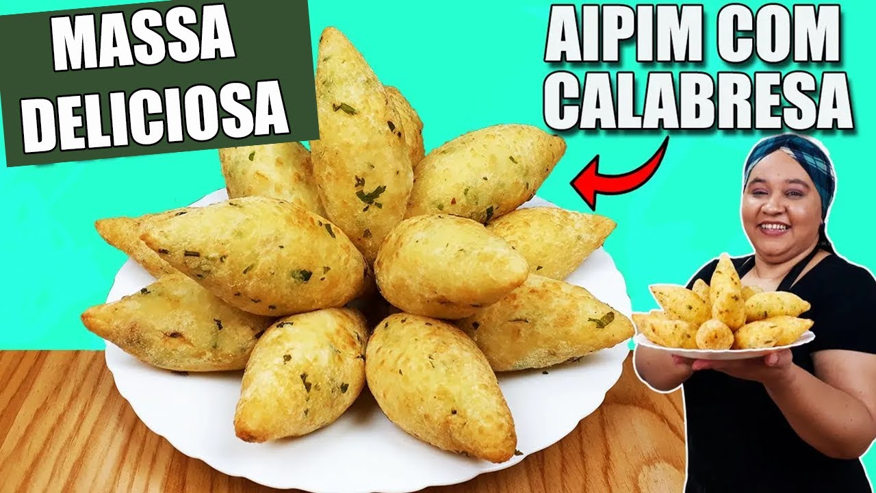 SÓ 0,72 centavos  Bolinho de AIPIM com CALABRESA Tamanho LANCHONETE DELICIOSO !!