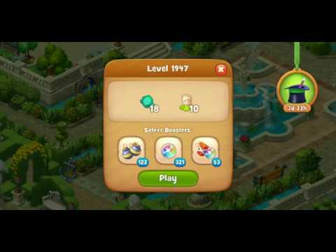 Gardenscapes Level 1947 Walkthrough "No Boosters Used"