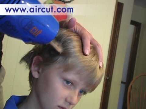 Demonstrating the AirCut Haircut on a 10-Year-Old