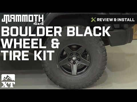 Jeep Wrangler Mammoth Boulder Black Wheel & Tire Kit (2007-2016 JK) Review & Install