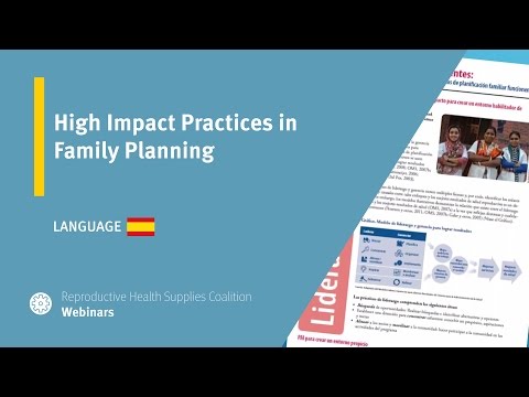 High Impact Practices in Family Planning