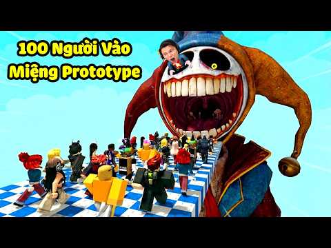 [ROBLOX] 100 Người Đi Vào Miệng Trùm Cuối Prototype 1006👣😜JayGray Troll Poppy Playtime Chapter 5