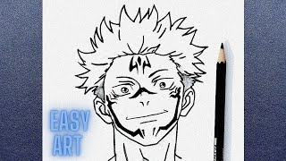 Simple & Easy Steps To Draw Sukuna || Learn Easy Anime Drawing Techniques