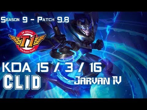 SKT T1 Clid JARVAN IV vs REK'SAI Jungle - Patch 9.8 KR Ranked