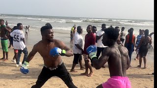 He challenged me to box and this happened!😯 🥊 Ghana Street Boxing at Labadi Beach