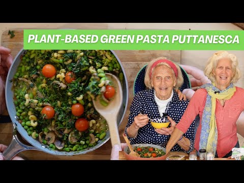 Plant-Based Green Pasta Puttanesca