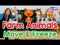 Move and Freeze Dance Farm Animals| Brain Break| Kids PE Exercise|Movement Activity|Sing Play Create