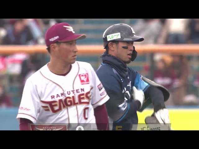 【7回表】鋭い打球!! ライオンズ・外崎修汰 追加点となるレフトへのタイムリー2ベース!! 2025年3月9日 東北楽天ゴールデンイーグルス 対 埼玉西武ライオンズ