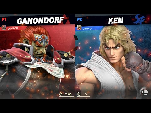 Super Smash Bros. Ultimate - Elite Smash - COOLCIL (Ganondorf) VS. Johnny (Ken) (Replay Mode)