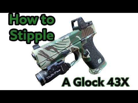 Stippling a Glock 43X - Rhodesian Brushstroke camo